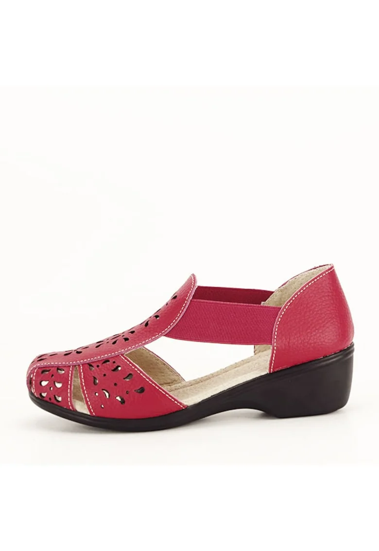 Sandale rosii din piele naturala Ozana M5 8160, Rosu