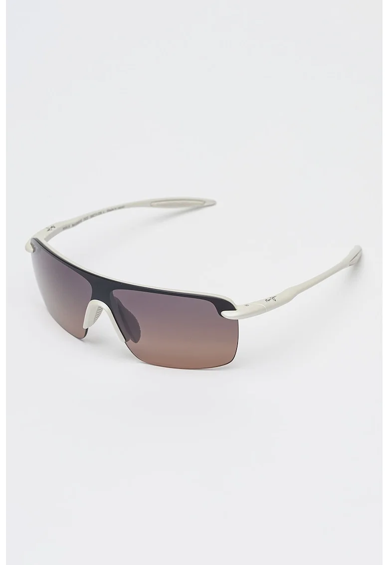 Ochelari de soare unisex shield polarizati Palulu, Argintiu deschis