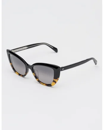 Ochelari de soare cat-eye polarizati Blossom, Negru/Caramel