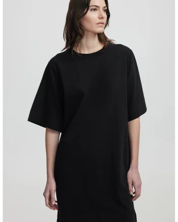 Rochie-tricou lejera si asimetrica, Negru