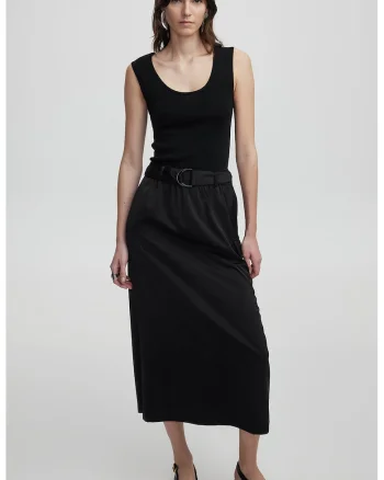 Rochie lunga cu buzunar cargo, Negru stins