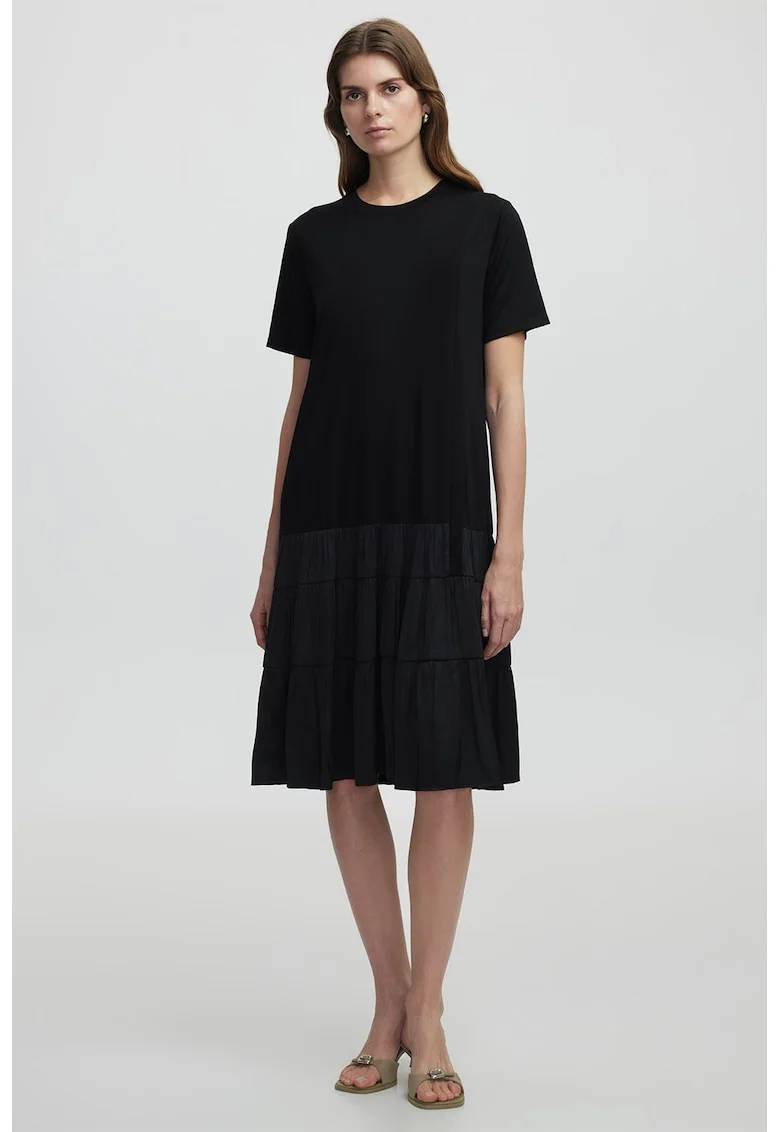 Rochie-tricou stratificata, Negru stins