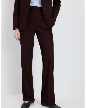 Pantaloni drepti cu doua buzunare oblice, Visiniu inchis