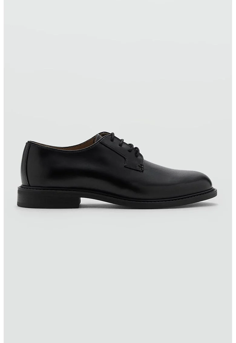 Pantofi derby din piele, Negru
