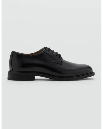 Pantofi derby din piele, Negru