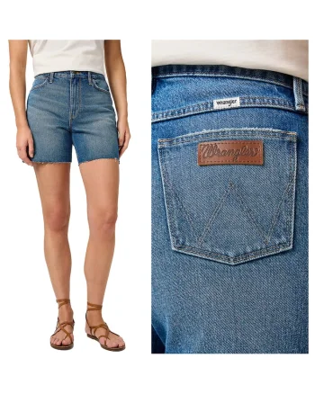 Blugi Scurti Dama,  Cowboy Short 3 Inch, Regular Fit, Fermoar, Lungime Scurta, Denim Aspect, Buzunare Frontale Si La Spate, Bumbac, W28, Albastru, Albastru