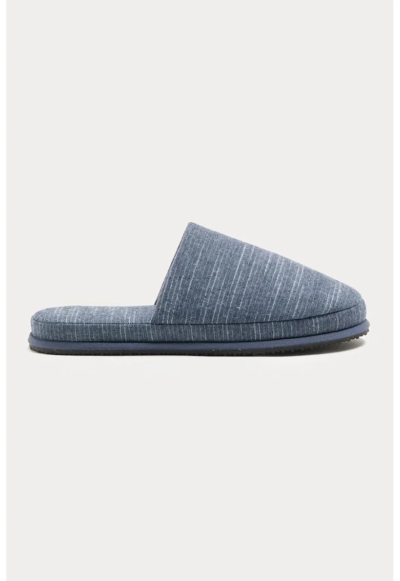 Papuci de casa cu dungi Freshfeet™, Albastru prafuit