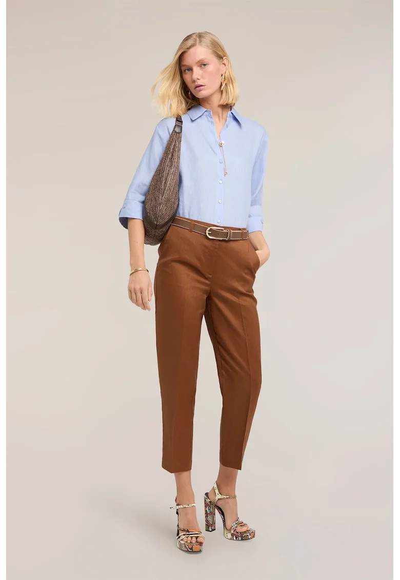 Pantaloni regular fit, Caramel