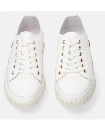 Pantofi sport cu profil jos din piele cu perforatii