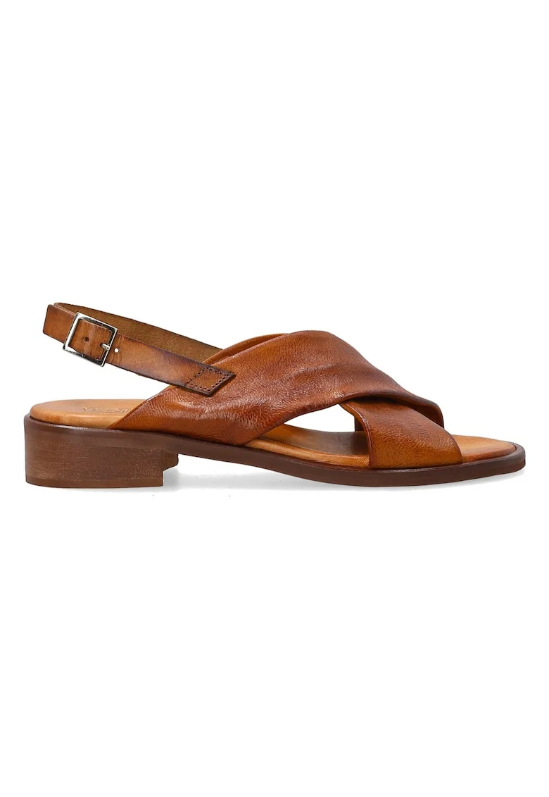 Sandale din piele cu aspect incrucisat