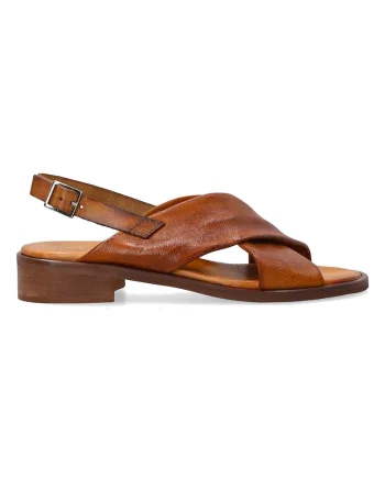 Sandale din piele cu aspect incrucisat
