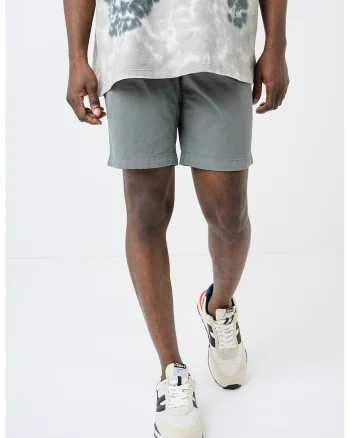 Pantaloni scurti chino slim fit, Verde sparanghel