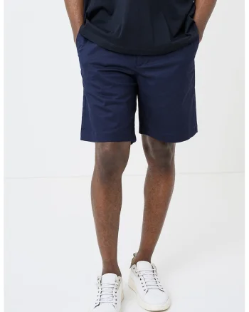 Pantaloni scurti chino cu buzunare laterale, Bleumarin