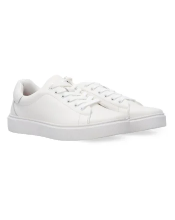 Pantofi sport uni cu sireturi din piele