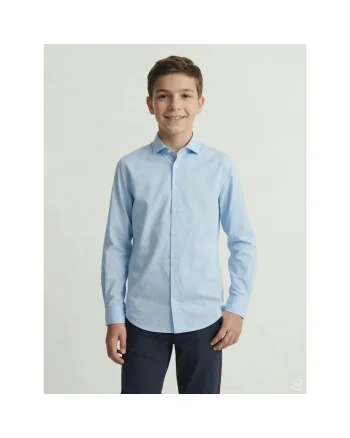 Camasa cu maneca lunga, baieti, AXEL, Regular Fit, Albastru