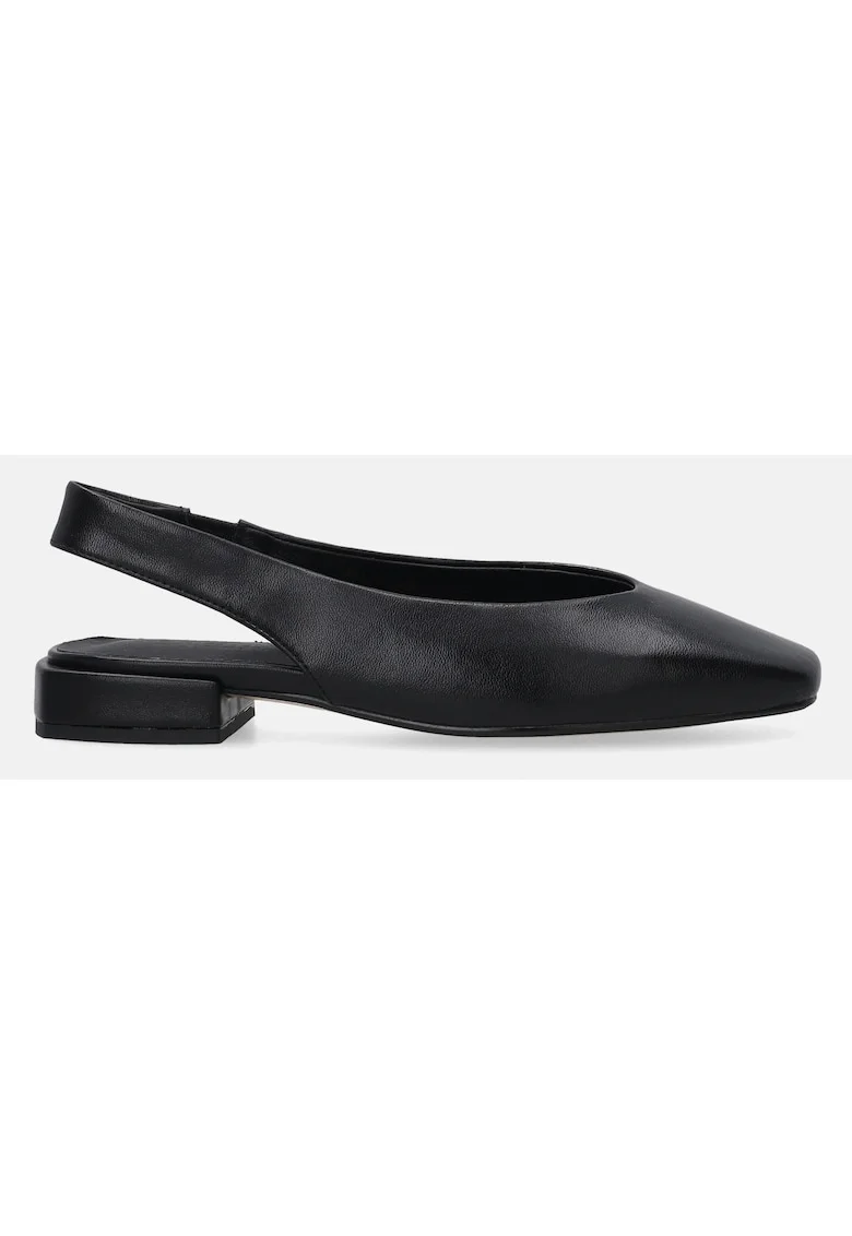 Pantofi din piele slingback cu varf patrat