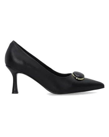 Pantofi din piele cu detaliu decorativ