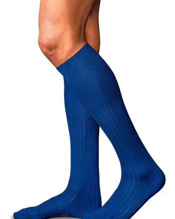 Sosete lungi pana la genunchi No. 10 Pure Fil d´Écoss, Albastru royal