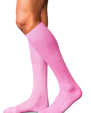 Sosete lungi pana la genunchi No. 10 Pure Fil d´Écoss, Roz fandango