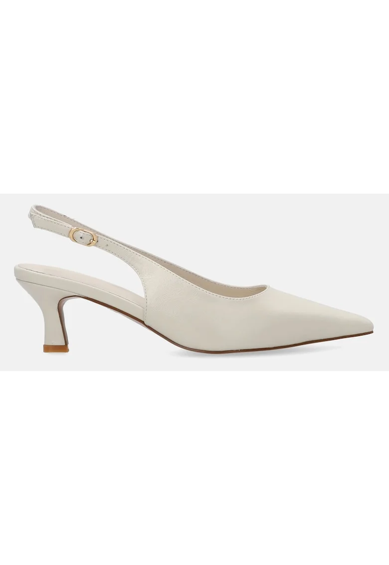 Pantofi din piele cu toc kitten
