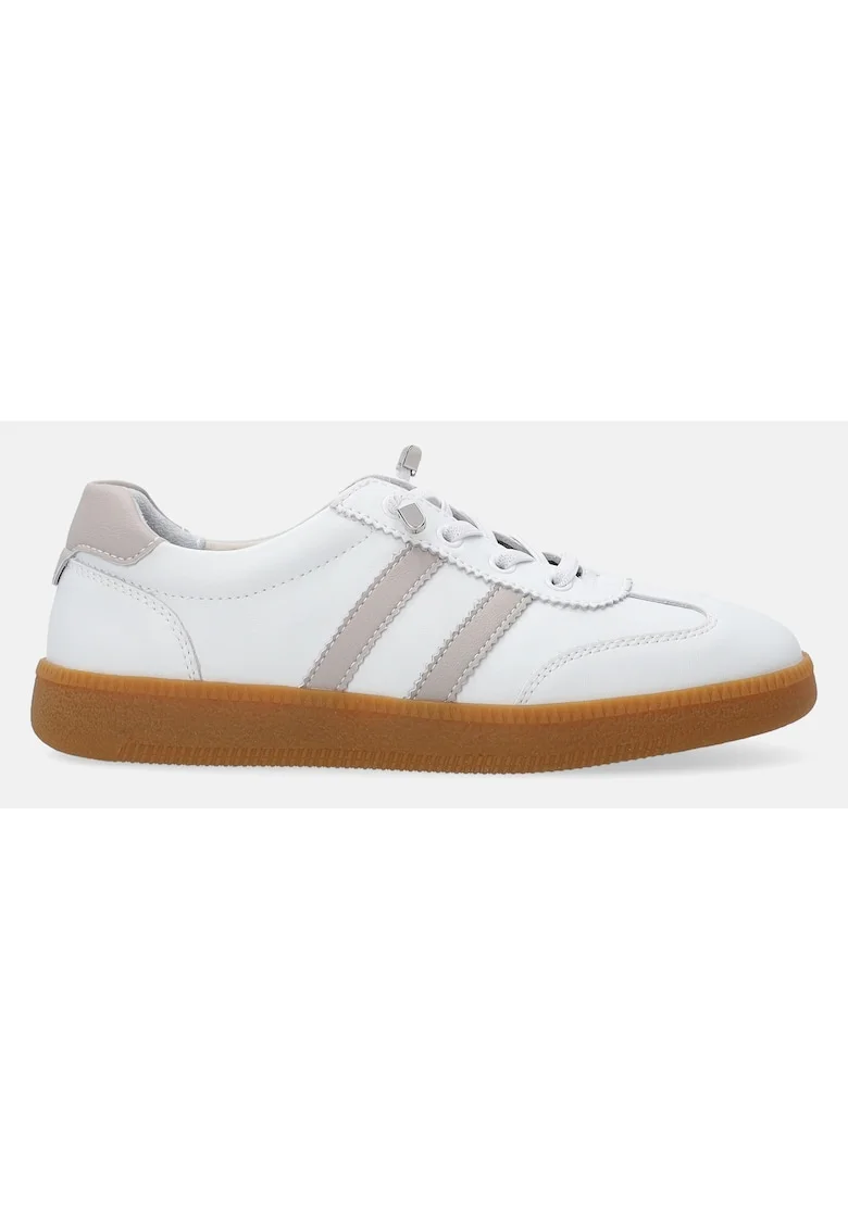 Pantofi sport din piele in doua culori, cu profil jos