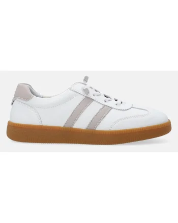 Pantofi sport din piele in doua culori, cu profil jos