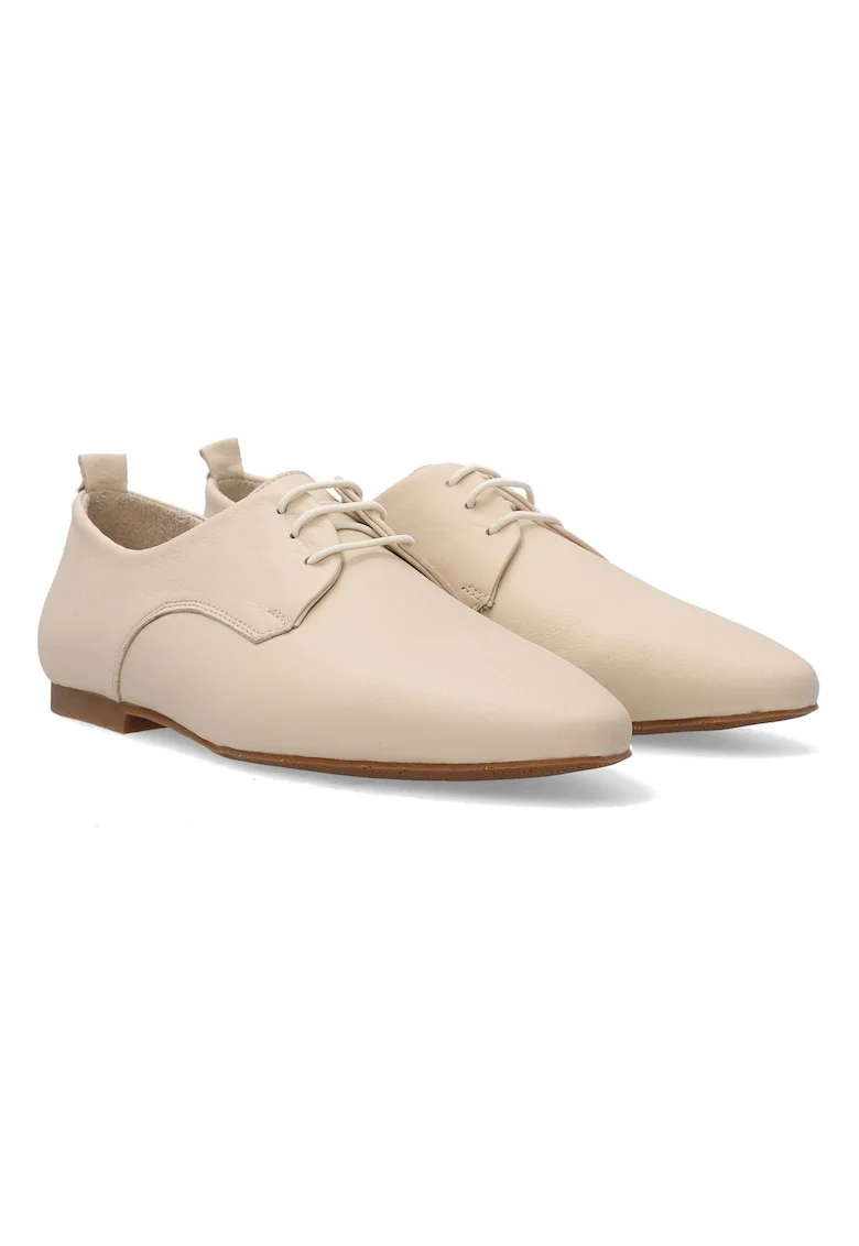 Pantofi din piele cu sireturi elastice