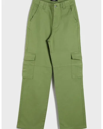 Pantaloni cargo drepti, Verde fistic