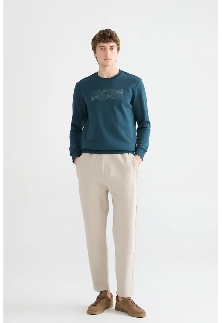 Pantaloni de trening cu croiala dreapta si buzunare, Bej deschis