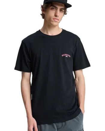 Tricou regular fit cu imprimeu grafic pe spate, Negru/Roz/Crem