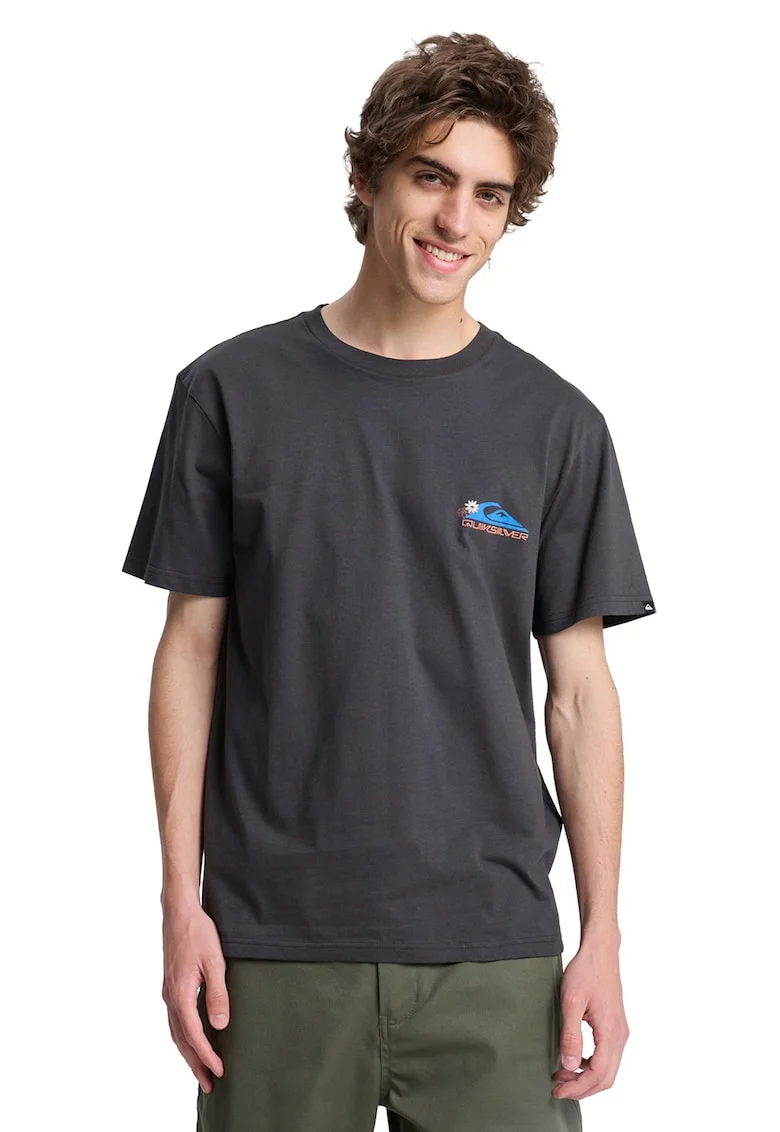 Tricou regular fit cu imprimeu tropical Barrel Paradise, Galben/Negru stins/Albastru