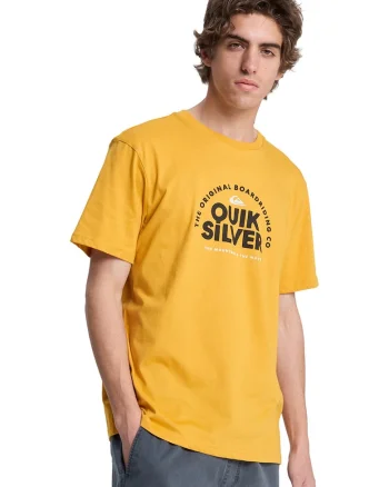 Tricou de bumbac cu imprimeu logo pe piept Fundamental Ride, Negru/Portocaliu
