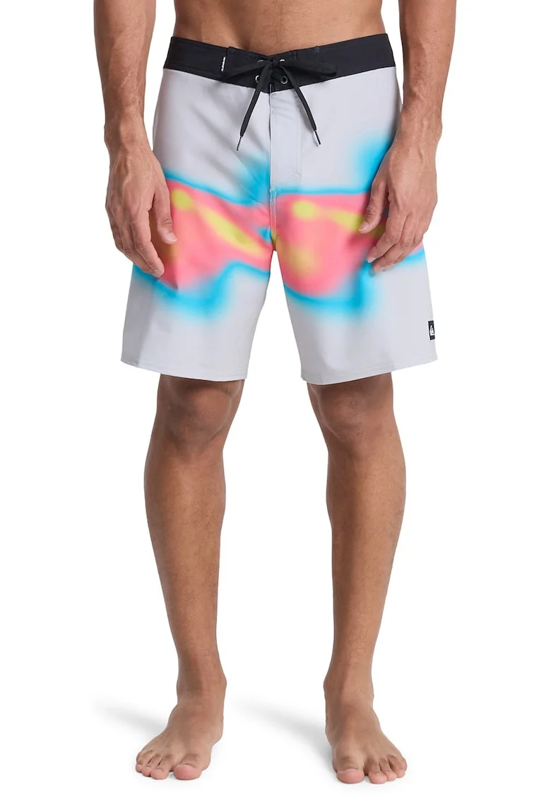 Bermude de baie Surfsilk, Gri deschis/Coral/Albastru