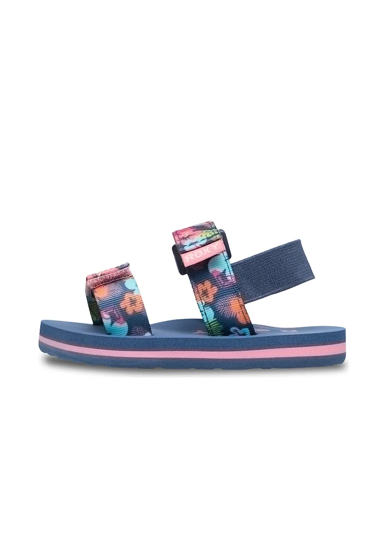 Sandale cu banda dubla cu velcro TW Roxy Cage, Verde/Roz/Bleumarin