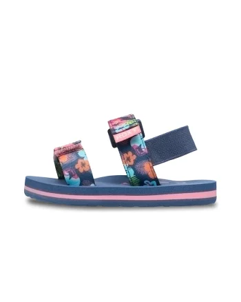 Sandale cu banda dubla cu velcro TW Roxy Cage, Verde/Roz/Bleumarin