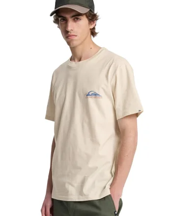 Tricou regular fit cu imprimeu tropical Barrel Paradise, Verde/Bej/Albastru