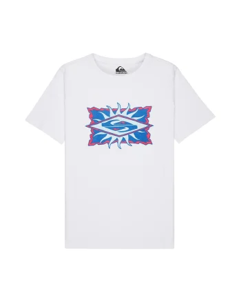Tricou de bumbac cu imprimeu Starfish, Alb/Roz/Albastru