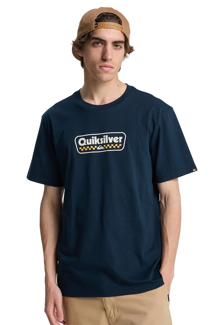 Tricou regular fit de bumbac, Galben/Albastru ultramarin