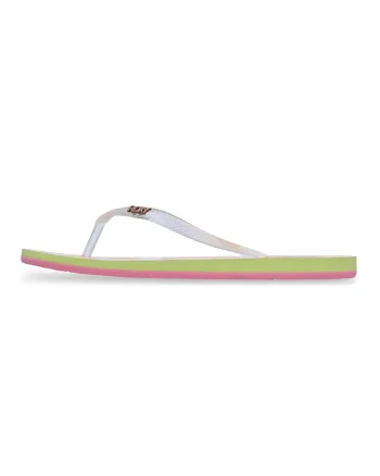 Papuci flip-flop cu model pe talpa Mauricia, Alb