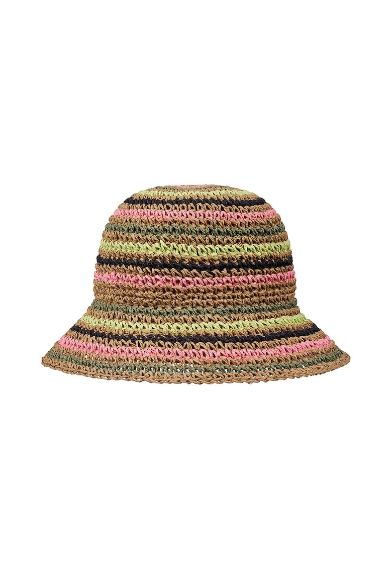 Palarie bucket cu aspect crosetat, Multicolor