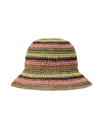 Palarie bucket cu aspect crosetat, Multicolor
