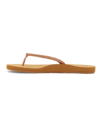 Papuci flip-flop cu barete impletite Costas, Auriu rose
