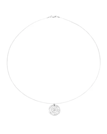 Colier fir transparent cu pandantiv din Argint 925, reglabil 38-41 cm, Colier fir transparent cu pandantiv Talisman din Argint 925, reglabil