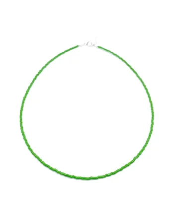 Colier cu margele Miyuki colorate, reglabil, Verde