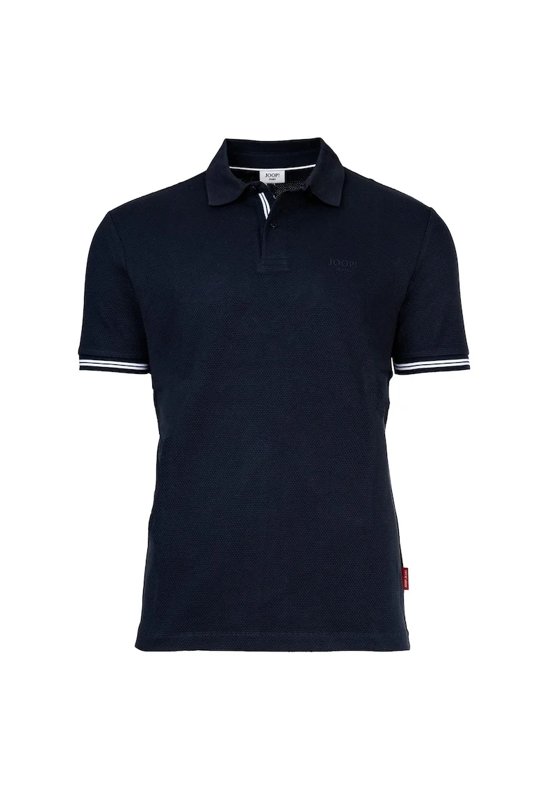 Tricou polo cu model texturat, Albastru inchis