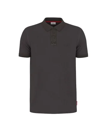 Tricou polo din amestec de bumbac organic, Negru