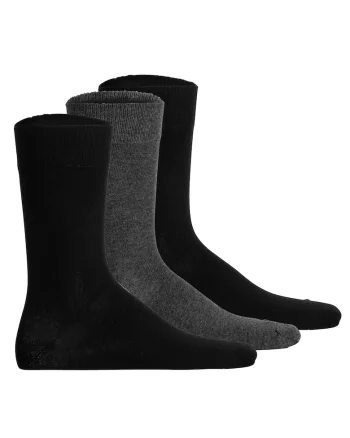 Set de sosrte unisex din amestec de bumbac - 3 perechi, Negru/Gri