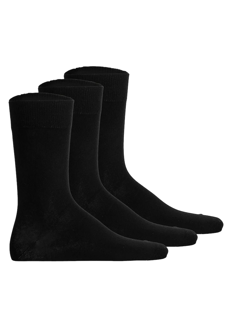 Set de sosrte unisex din amestec de bumbac - 3 perechi, Negru