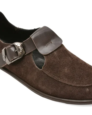 Mocasini GRYXX maro, 157H451, din piele intoarsa
