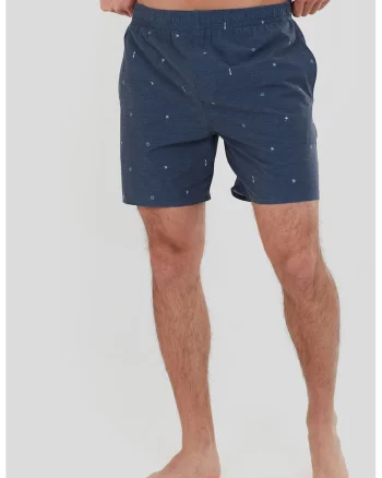 Pantaloni scurti de baie cu 3 buzunare, Albastru inchis/Albastru glaciar